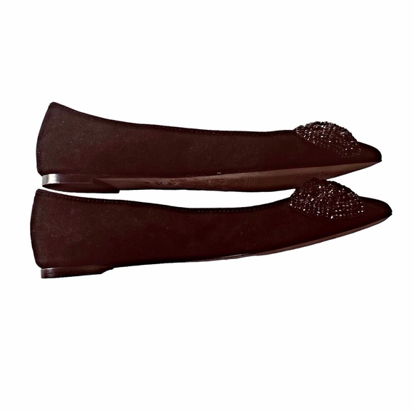 Tory Burch Vanessa Flat Soho Luxe Suede Grosgrain Shoes - Picture 6 of 10